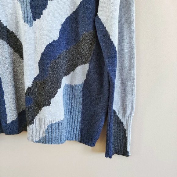 Nic+Zoe Party City Zipper Versatile Sweater Blue - Picture 8 of 12